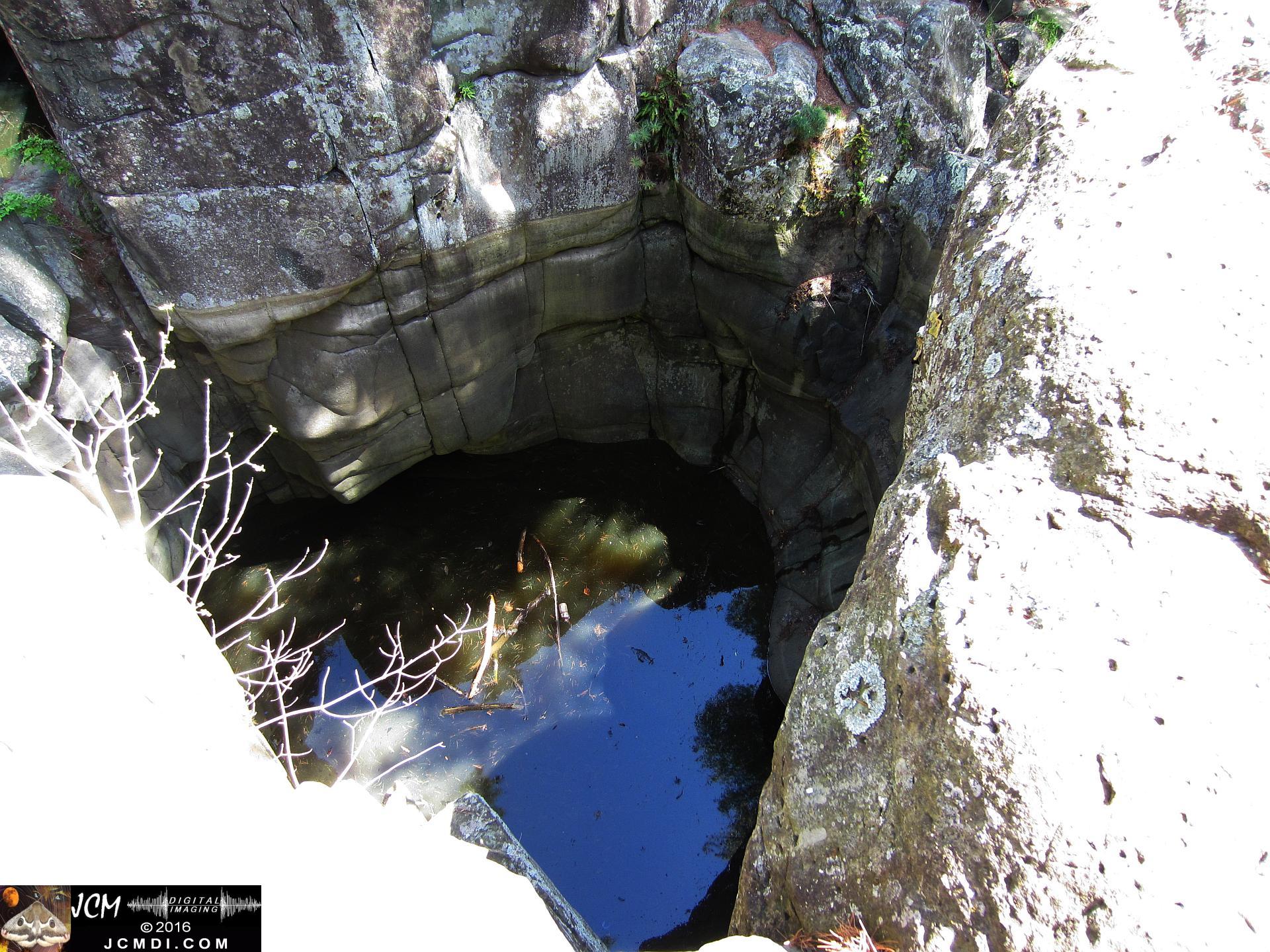 Taylors Falls (Minnesota) deep potholes in basalt rock